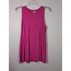 Athleta Air Out Cinch Tank Top Women Medium Salvia Pink Athleisure Sporty